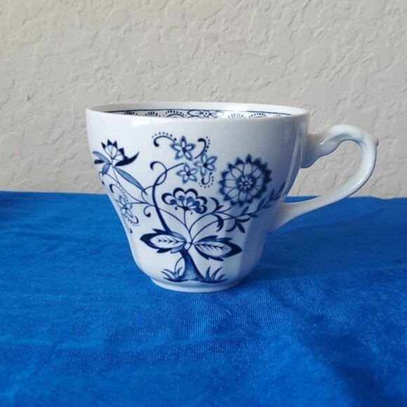 VTG J & G Meakin Classic Blue Nordic Onion Blue and White Tea Cup - Picture 4 of 8